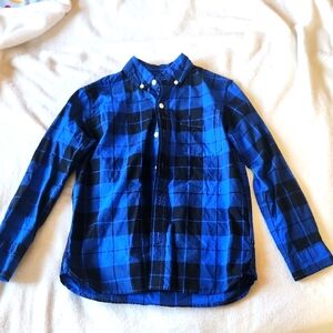 Gap Kids Blue and Black Plaid Shirt For Boys Size  Medium 8